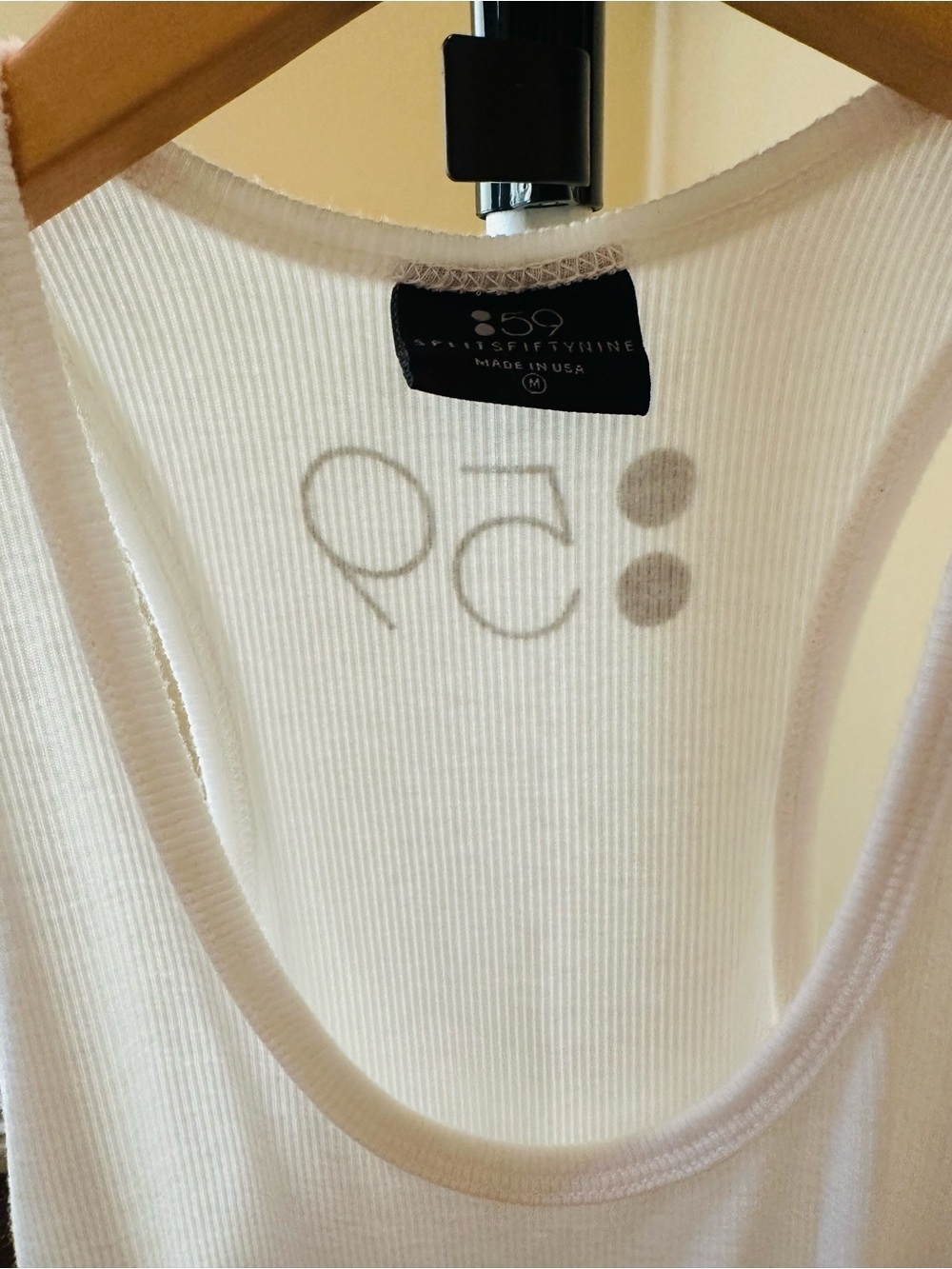 Splits 59 White Ribbed Tank Top - Picture 2 of 4